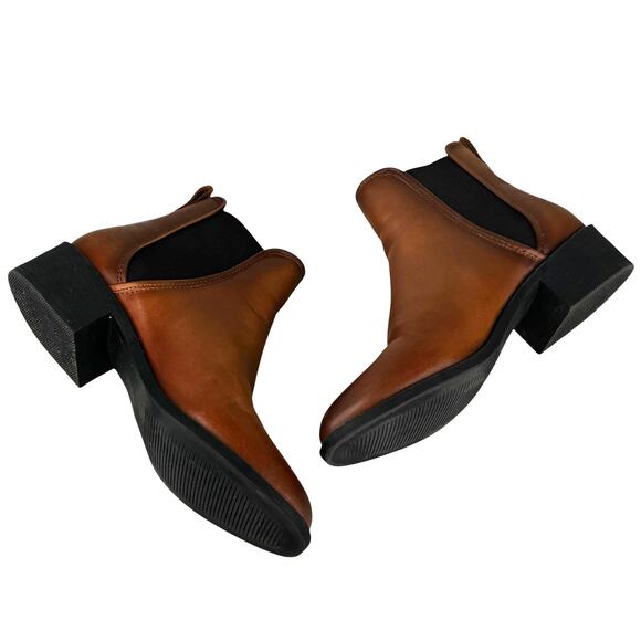 Steve Madden Dares Chelsea Boot Booties Cognac Brown 9.5 - Picture 7 of 9